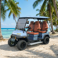 Voiturette de golf électrique mini 4 roues WUXI BAOBO homologuée CE, carrosserie ouverte, scooter de mobilité, chariot de golf pour adultes, 3-4 passagers, autonomie 90 km