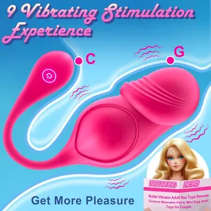 ไวเบรเตอร์สองหัวสำหรับผู้ชายเครื่องสั่นทรงไข่สั่นควบคุมจากระยะไกล - Product Image 3