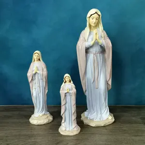 Estatua de resina hecha a mano para regalo religioso, Estatua de la Virgen María