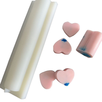 HY Grande Fleur Ronde Coeur Forme Tube Colonne Savon Moule Long Tuyau Savon Bougie Pilier Moule