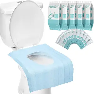 Draagbare Reizen Wegwerp Papieren Toilet Seat Cover Reizen Wc Seat Goedkope Waterdicht Wegwerp Opvouwbare Wc Stoelhoezen