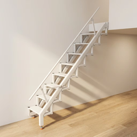 Escalier pliant mural en acier, escalier mural intérieur, adapté aux appartements et aux villas