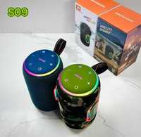 S-09 double extérieur sans fil Portable pour haut-parleurs Bluetooth Subwoofer Audio RVB pour ordinateur de bureau à domicile