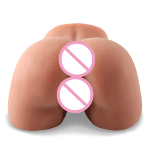 แม่พิมพ์ซิลิโคนครึ่งตัวชายแบบสองช่องสอด พร้อมระบบสั่นสะเทือนและดูด  ของเล่นผู้ใหญ่กันน้ำ - Product Image 2