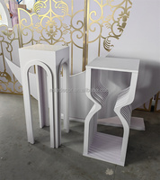 Fournitures de décoration de fête JINDA, socle carré blanc, table à dessert, support de présentation de fleurs en PVC pour accessoires de décoration de mariage