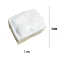 Jouets sensoriels anti-stress en forme de tofu, jouets moelleux à effets sonores apaisants pour le remplissage de blocs de construction