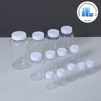 Emballage plastique cosmétique personnalisé de 20 ml, flacon capsule transparent de 16 oz avec bouchon à vis, forme cylindrique, impression sérigraphique