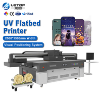 Mesin Printer Inkjet Flatbed Digital LETOP Factory 2500MMx1300MM untuk Casing Ponsel dari Kaca, Kayu, dan Akrilik, Printer UV Flatbed Format Besar