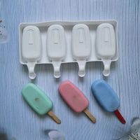 Moule à crème glacée en Silicone réutilisable en forme d'ellipse bricolage moules à Popsicle maison congélateur cellule plateau à glaçons fabricant de baril de Popsicle