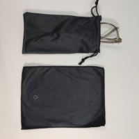 Étui à lunettes noir effet velours, résistant aux déchirures et lavable pour lunettes de soleil et de lecture
