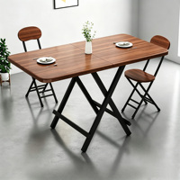Ensemble de table à manger pliable blanche avec 2 chaises, bureau pliable portable pour la maison, la cuisine, l'appartement, les petits espaces