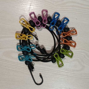 Corde <span class=keywords><strong>à</strong></span> <span class=keywords><strong>linge</strong></span> <span class=keywords><strong>rétractable</strong></span> d'<span class=keywords><strong>extérieur</strong></span> coupe-vent et antidérapante avec 12 pinces réglables - Product Image 5