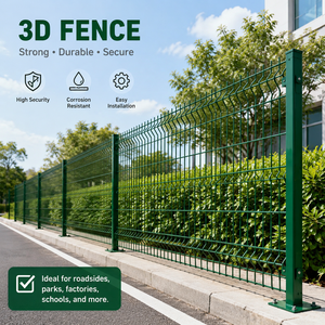 Pannello di recinzione in rete metallica saldata 3D verde foresta con design <span class=keywords><strong>a</strong></span> V e tappo per palo con staffa abbinata per sfondo <span class=keywords><strong>a</strong></span> forma di albero - Product Image 2