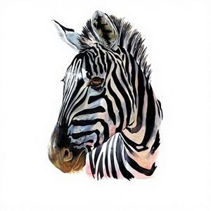 Impresión abstracta de cebra en vidrio templado, elegante panel de lienzo enmarcado transparente estilo Art Déco, arte de pared colgante - Product Image 1