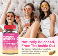 Gummies de Probiotiques et Vitamines Personnalisées en Gros pour Femmes – 60 Gummies – Favorisent une Flore Saine et un Équilibre du pH pour Adolescentes et Femmes
