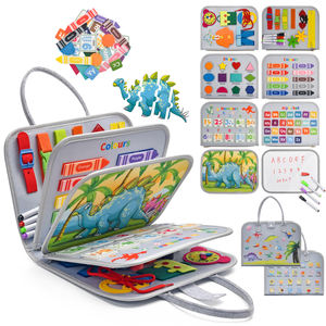 Quiet Felt Busy Board per Bambini, Giocattolo Sensoriale Portatile con Molteplici Attività per l'Apprendimento Precoce e il Gioco Montessori - Product Image 1