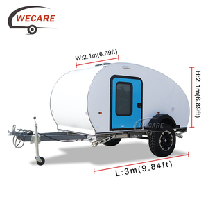 WECARE <span class=keywords><strong>Mini</strong></span>-caravane de voyage personnalisée en forme de goutte d'eau, caravane compacte en forme de goutte d'eau à vendre - Product Image 4