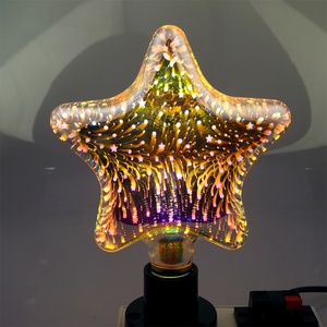 5 <b>Star</b> Multicolor Infinity 3D Fireworks Effect <b>LED</b> Night Light Bulb - Product Image 6