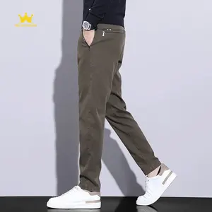 Pantalones chinos personalizados modernos y elegantes para hombre, el diseño de forma única embellece la figura