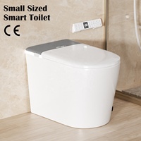 WC intelligent multifonction ANYI avec réglage automatique, commande vocale, siège chauffant sans rebord, à poser au sol, siphon en S inclus