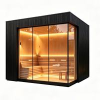 Sauna extérieur de luxe en bois pour jardin et villa