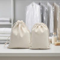 Sacs à cordon en mousseline de polyester-coton de luxe avec logo personnalisé, écologiques, résistants à l'eau, durables, sacs de lavage