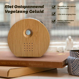 Boîte à sons <span class=keywords><strong>d</strong></span>'oiseaux activée par capteur de mouvement avec sons naturels, contrôle du volume, transfert <span class=keywords><strong>d</strong></span>'eau, couleurs bois, design en plastique, écologique - Product Image 4