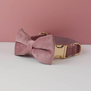 XS-XL dapat disesuaikan tali rompi anjing beludru ungu muda tali kekang anjing Set kerah hewan peliharaan dengan tas Pop - Product Image 5
