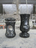Lampe funéraire européenne moderne de granit de lampe de vase de lanterne de cimetière pour l'usage de cimetière