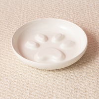 Gamelle en céramique pour chat, plat à lécher, plat d'alimentation lente, plat anti-étouffement avec support, protection du cou