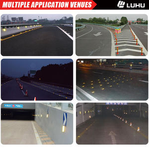 लुहू सबसे अच्छी गुणवत्ता वाली बिल्ली आंख चिंतनशील सड़क पर हल्की उच्च दृश्यता सफेद/पीले 20 टन लोड असर यातायात चेतावनी - Product Image 6