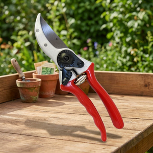 Cisaille de taille industrielle DIY à lame forgée polie en acier, poignée rouge antidérapante en vinyle, pour jardinage SUNYA - Product Image 3