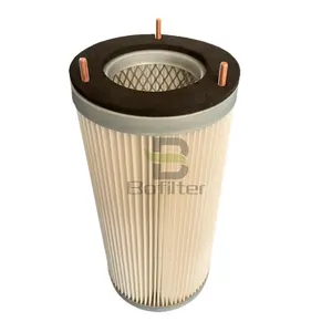 Cartucho de filtro de aire para colector de polvo, filtro de polvo Industrial plisado, lavable, 0,3 micras