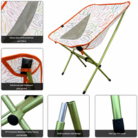 Ensemble de chaises de camping portables 2 places en aluminium et fibre de polyester, pliables, légères, design moderne pour une utilisation en extérieur