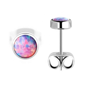 G23 तिवारी ओपल कान की बाली स्टड - Product Image 2