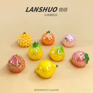 Adornos Miniatura de Frutas Simuladas Lanshuo, Set de Joyería DIY de Resina Plástica, Accesorios de Fotografía - Product Image 1