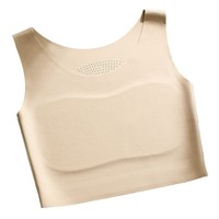 Soutien-gorge sans couture pour femme Fond de teint liquide confort Sous-vêtement sans fil avec coussinet de soutien-gorge fixe Soutien-gorge sexy grande taille