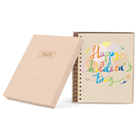 Cubierta de papel personalizada, diario de encuadernación de alambre de Metal, cuaderno en espiral