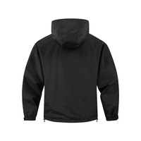 Veste Anorak Homme Coupe Ample à Capuche Style Streetwear Printemps-Automne Taille Européenne, Pull à Fermeture Éclair 1/4, Veste Anorak d'Extérieur Coupe-Vent