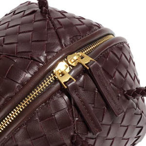 Designer Vintage round Leather Handheld Bag with Zipper <b>Men</b> and Women's Bowling Style Fashionable <b>Handbag</b> - Product Image 6