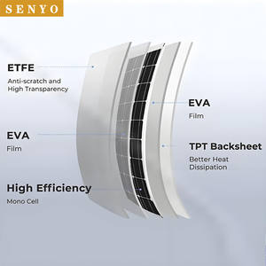 Moduli fotovoltaici flessibili Pannello solare semi-flessibile 80W Pannelli solari a film sottile Energia pulita Durevole - Product Image 4
