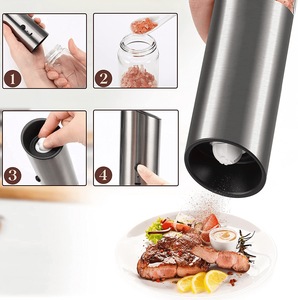Automatic <b>Pepper</b> Mill Food Grade Material Adjustable Coarseness Appearance Restaurant Use Long Battery Life - Product Image 2
