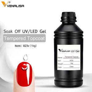 VENALISA UV GEL 1KG Peel Off Base Coat No-Wipe Long Wear Tempered Top Nail Gel Polish OEM Bulk 1000ml Esmalte - Product Image 5