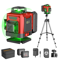 Niveau laser industriel portable 12 lignes 4D 360 degrés pour murs et sols, précision 1mm/7m, portée 0-10m, auto-nivelant