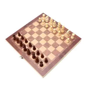 Chess Board Multi-function Folding Backgammon Chess Board Game Set Luxury Wooden Chess Game Set