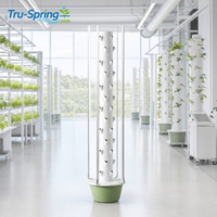 Système de serre commerciale verticale hydroponique automatique Tru-Spring 2026, anti-UV, en HDPE/ABS, garantie 1 an, OEM