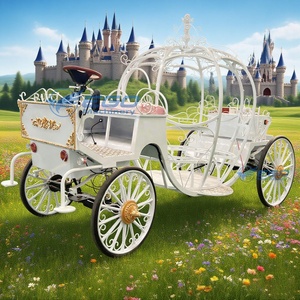 Elegant Custom <b>White</b> Six‑seater <b>Pumpkin</b> Carriage Exquisite <b>Decorative</b> Transport Cart For Wedding Parade Ceremony Photo Shoot - Product Image 1
