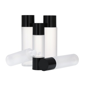 Botella de tóner de plástico mate con logotipo personalizado <span class=keywords><strong>para</strong></span> embalaje de cuidado de la piel, botella de tóner esmerilado certificado CE con tapa negra, blanca y plateada - Product Image 3