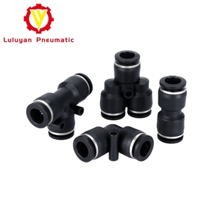 Raccord de tube en <span class=keywords><strong>plastique</strong></span> à emboîtement rapide pour tuyau d'air, raccord de tuyau noir, fabricant de raccords pneumatiques, connecteur de tube carré - Product Image 3