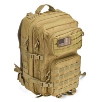 Sac à dos tactique unisexe américain à motif géométrique, imperméable, en polyester Oxford, avec fermeture éclair, tendance, pour le camping et la chasse
